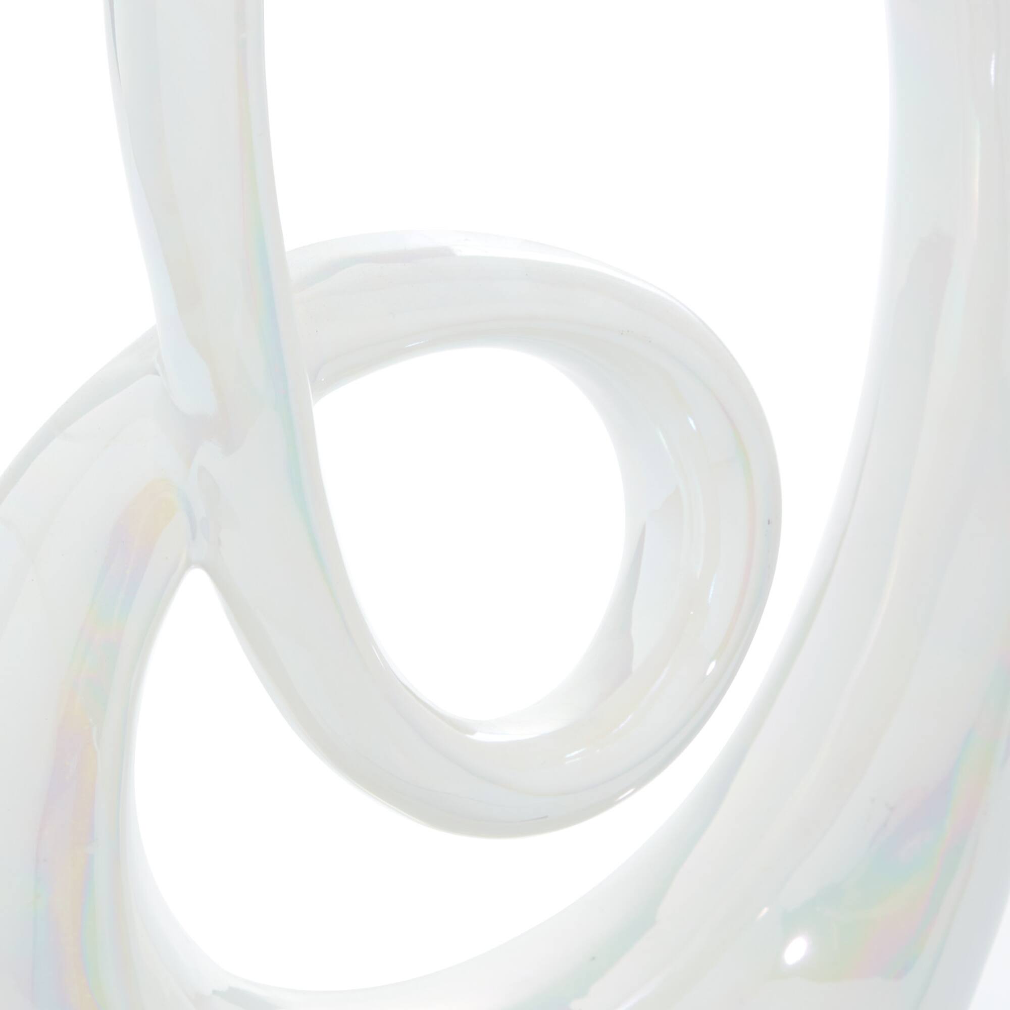 21" White Porcelain Abstract Sculpture